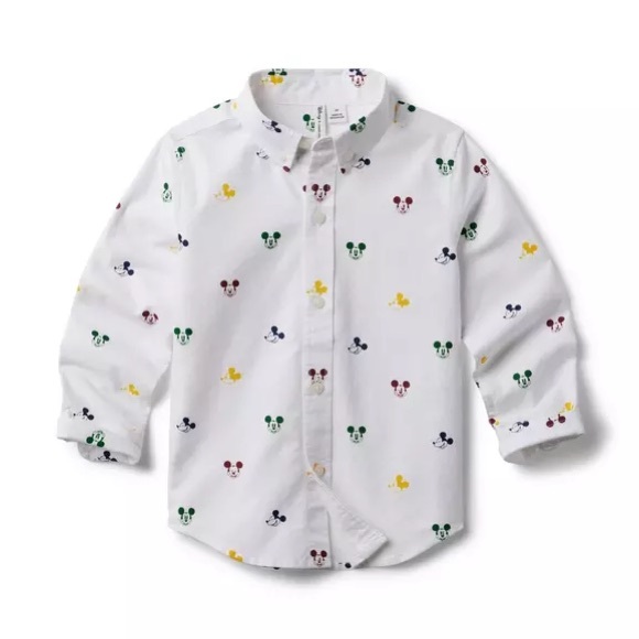 Janie and Jack Disney Mickey Mouse Oxford Shirt - Picture 1 of 13